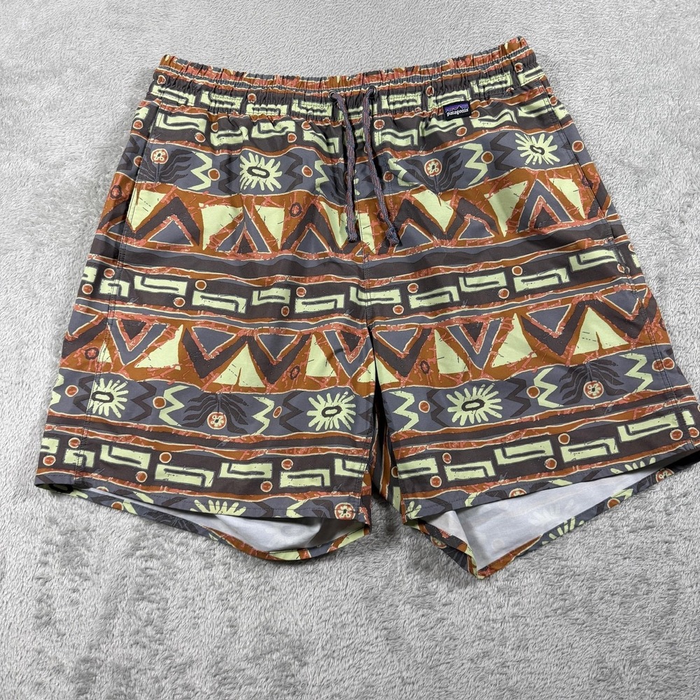 Patagonia Hydropeak‎ Volley Shorts Mens Medium Multicolor Swim High Hopes Geo